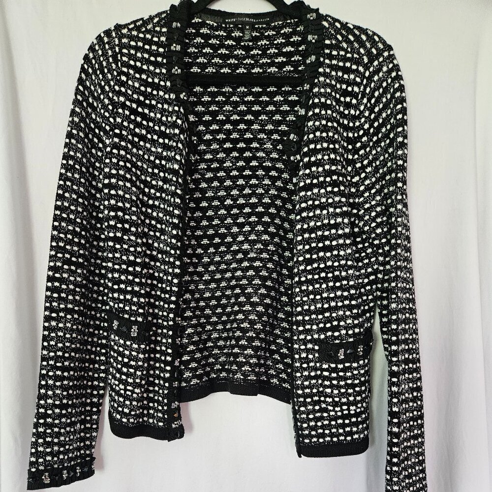 Beautiful lightly beaded & sequined knit cardigan - Whiter House, Black
Hot.
